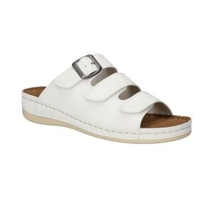 Easy Street 11W Women's White Slide Sandals Size 11W NWT